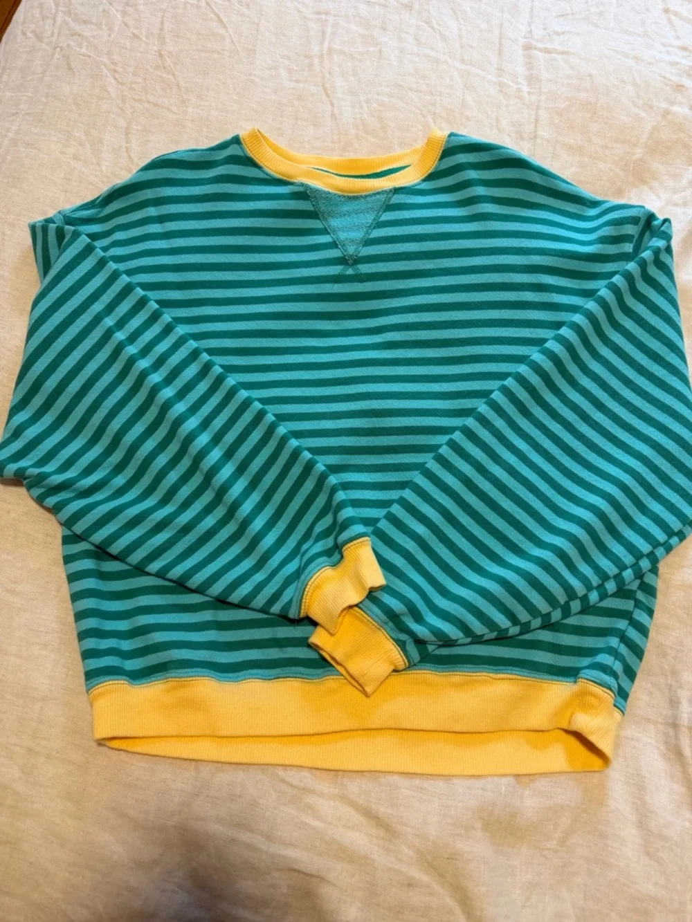 Free People Classic Striped Oversized Crewneck - Picture 7 of 8